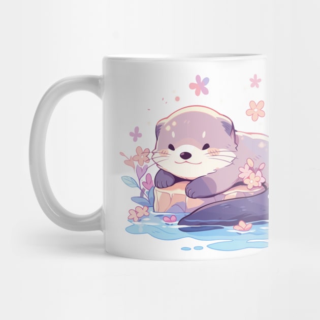 Happy Baby Sea Otter by Kawaii Kingdom